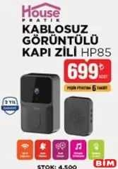 HOUSE PRATİK KABLOSUZ GÖRÜNTÜLÜ KAPI ZİLİ HP85